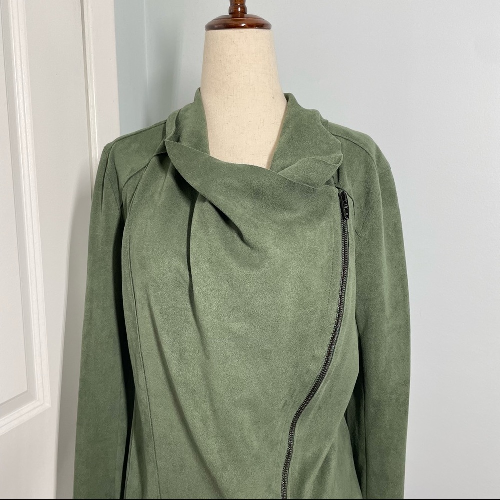 Blank NYC Green Lightweight Faux suede Moro jacket size S - Picture 11 of 14